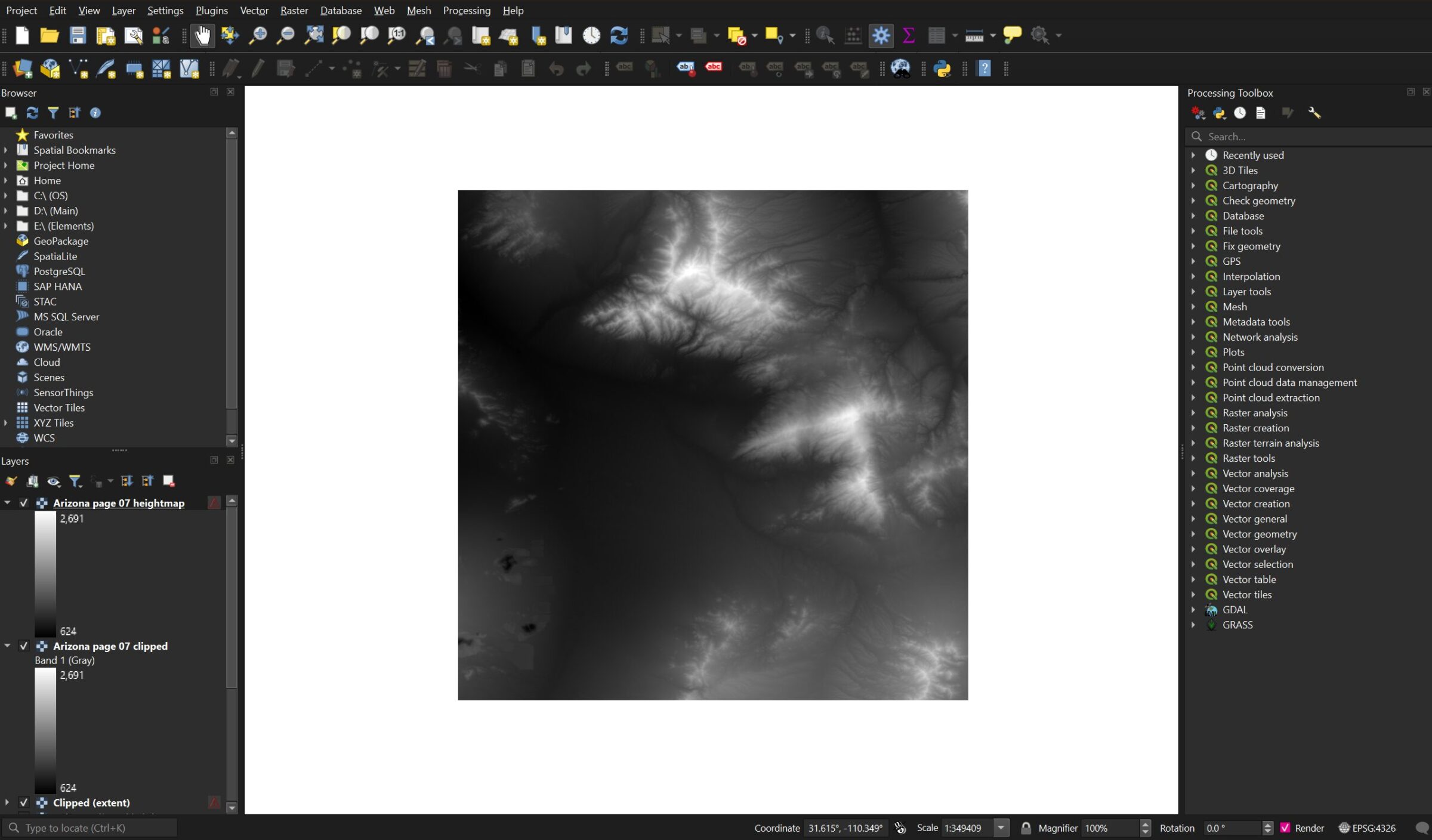 QGIS DEM